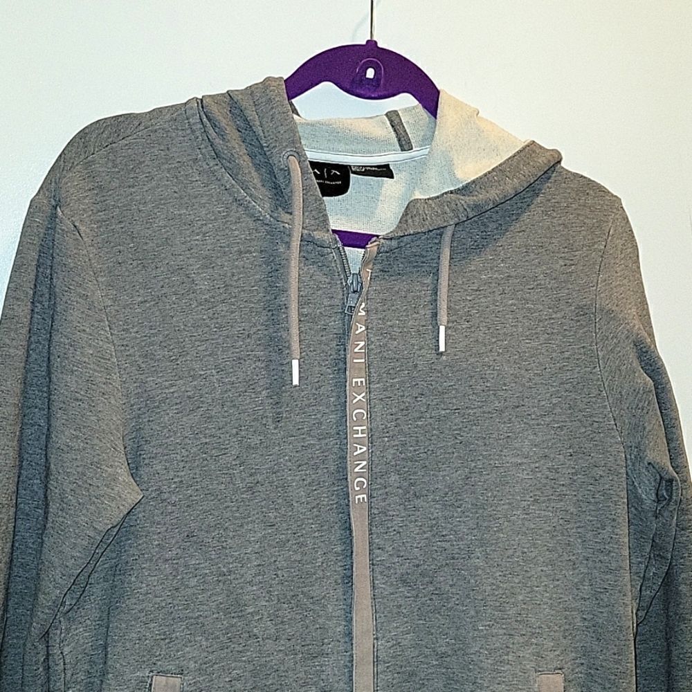 Armani Exchange Logo Tape Full Zip Hoodie French Terry Pants Track Suit M & Xs